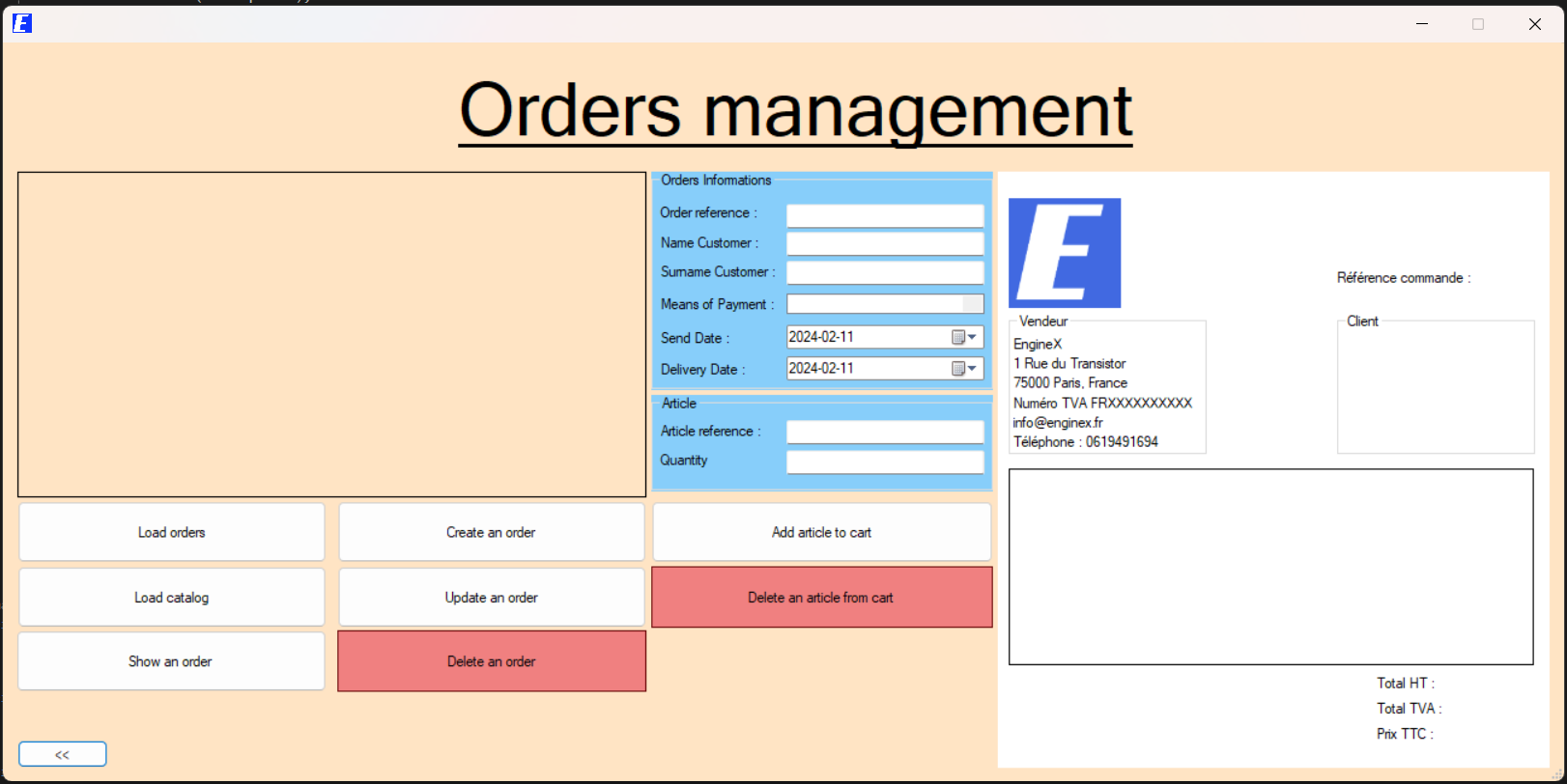 Easy manage order